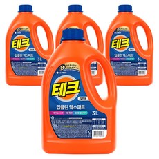 테크 딥클린 엑스퍼트 뉴 액상세제 본품 일반세제, 3L, 4개