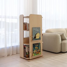 [란가구] 모던 3단 회전책장-전면형, 전면 3단 우드 390.000원, 지방＋10.000원, 오일마감안함＋0원