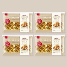 삼립 리에주 카라멜 와플 4봉 (32입) 편의점 사무실 회사 간편 간식, 4개