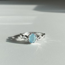 푸른달나흘 925은 천연원석 엔틱 여자반지 2타입 칼세도니 오팔 탄생석반지 은반지 실버링