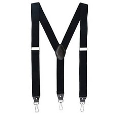 Romanlin Mens 멜빵 작업용 3 회전 후크 클립 들러리 3.5cm 폭 Y- 백 JIERKU