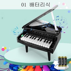 HY 피아노 완구 악기놀이 영아완구 어린이 미니피아노 여아 영유아 아기 피아노건반 초학 영아 전자오르간 장난감 음악 건반 연주 QH14 A28, 01 배터리식