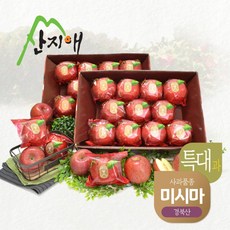 [산지애] 씻어나온 꿀사과 4kg 2box (특대과) / 경북산 미시마 당도선별, 1세트, 상세 설명 참조