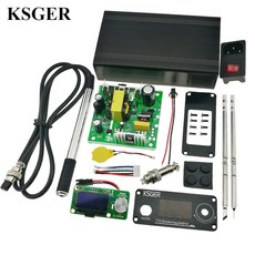 KSGER T12 납땜 인두 스테이션 STM32 V2.1S OLED DIY 키트 납땜 인두 팁 용접 공구 컨트롤러 FX9501 알루미늄 손잡이|전기식 납땜인두|, 1개, Sets 6