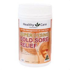 헬씨 케어 수퍼 라이신 콜드 소어 릴리프 1000mg 100 정, 100정, 1개