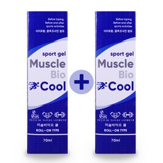 [1+1] Muscle Bio Sports Gel 머슬 바이오 스포츠겔 롤온 70ml, 쿨+쿨, 1세트