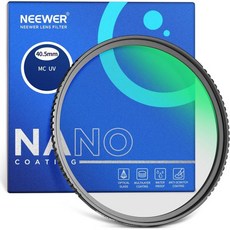 NEEWER 82mm MC UV Protection Filter 24 Layer Multi Resistant Nano Coatings/HD Optical Glass/Water Re