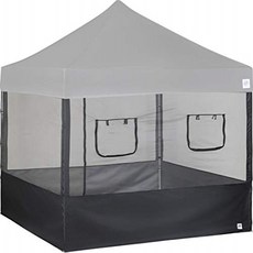 E-Z UP Food Booth Sidewall Kit Set of 4 Fits 10' x 10' Straight Leg Canopy Includes 2 Roll-Up Se, 1개, Black - z-up2