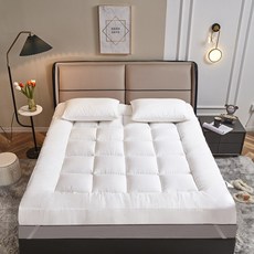 라이프모아 두꺼운 토퍼 매트리스 사계절용, 화이트, 1개