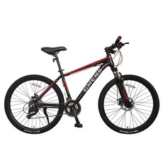 [지멘스 자전거] 시마노EN 알루미늄프레임 MTB 자전거 원터치변속21단 기계식디스크, 170cm, 시마노 EN블랙/레드_미조립박스(공구미포함)
