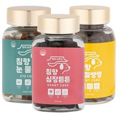 강아지 관절영양제 노령견 반려동물 애견 강아지영양제 100g 댕이수랏간 침향 관절쌩쌩 1개 심장튼튼 1개 눈물뚝 1개, 심장튼튼 1개 관절쌩쌩 1개