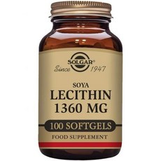 솔가 소야 레시틴 1360mg 소프트겔 100개 팩 막 비건과 프리, 100정
