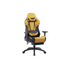 Dowinx 게이밍의자/사무실의자/컴퓨터의자 커스터마이즈 4D팔걸이 오토맨 포함 의자 통기성 33배 퀼팅 가죽 재택근무 지치지 않는 의자 LS-6687X03 (옐로우)