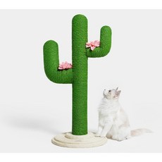 선인장 스크래쳐 수직 스크래처 고양이 장난감 튼튼한 기둥 놀이터 캣폴 스크레쳐 캣타워 반려묘 냥냥이, 선인장 고양이 등산 프레임 (80cm)
