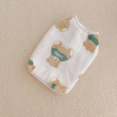 펫먼트 강아지 고양이 실내복 토끼 조끼, 곰돌이조끼, 1개