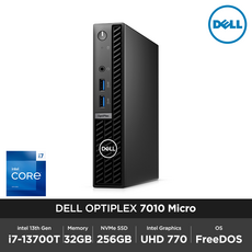 DELL 옵티플렉스 7010 Micro i7-13700T 32GB 256GB FD 초소형 마이크로 데스크탑