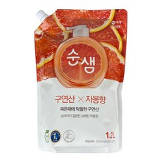 순샘 구연산 X 자몽향 리필 1L 주방세제 - O, 1개