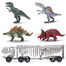 코스트코 공룡 피규어 4개와 화물 트럭 세트 - 세트B