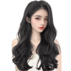 붙임머리 엔디롱 웨이브 부분 가발 3피스 세트 네츄럴블랙50cm 1세트, 진한블랙50cm * 1세트, 1개 - 긴머리피스