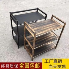 업소용작업대 싱크대 샤브샤브 전문점 식채 선반 여러 겹에 철제 꼬치구이 3단 식당 수납 선반 상용, 04 B타입 사각관 블랙 크로스바형(휠체어)