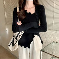 immong 女款Kirario修身版型開叉針織衫