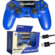GameNext 【Blue PS4SlimPro와 호환 가능한 업그레이드된 무선 P4 리모컨 듀얼 진동6축 모션 센서오디오 컨트롤러용 교체