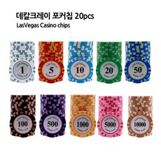 후니겜블 국제규격 라스베가스 데칼크레이 14g 포커칩 20p, 500퍼플20p