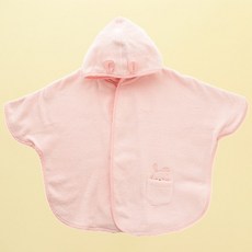 [압소바]망또형 목욕가운(양말증정), 핑크