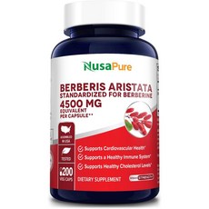 천연 베르베린 Berberine HCI 4500 mg 200 Days Supply 영양제, 200정, 1개