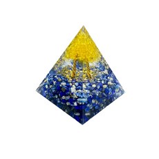 황금나무 트리 피라미드 모형 인테리어 장식 오브제 개업 선물 수정, 블루 피라미드 나무