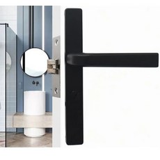 도어 좁은 욕실 잠금 세트 화장실 손잡이 플레이트 열쇠 없음 130 mm 크기, [03] 25mm latch, 1개