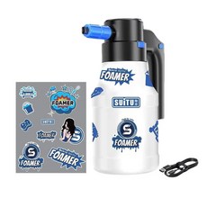 세차용 전기 폼 분무기 USB 2600mAh 리튬 배터리 폼 랜스 내구성 세차 수건 폼 워시 폼 발생기 15L, 1개