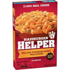 Hamburger Helper Pasta Deluxe Cheeseburger Macaroni 5.5 Ounces 햄버거 헬퍼 파스타 디럭스 치즈버거 마카로니 5.5온스, 155g, 1개