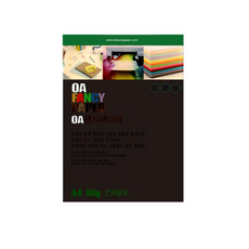 [동화오피스] 두성종이 OA 팬시페이퍼 80g 25매 / A4 색지 용지, P25 검정