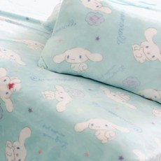 담요 스카이블루 빅이어강아지 플란넬 시나모롤 에어컨 매트 베개커버 여름 카페트, C01-도안참조