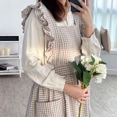 체크프릴앞치마