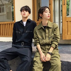 신세계 커플 점프수트 오버롤 집업 점프슈트