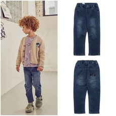 데님인더박스라인블럭조끼