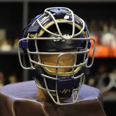 하타케야마 경식 유소년 포수 마스크+목보호대 세트 네이비골드