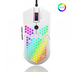 EQEOVGA D10 RGB Wired Lightweight Gaming Mouse Honeycomb Mouse PMW3325 Optical S, 단일상품, 단일상품