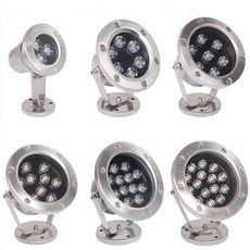 LED 수중 조명 RGB 야간 램프 정원 수영장 파티 풍경 IP68 3W DC, 06 웜 화이트, 05 3W 82mm