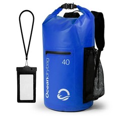 OceanOnlineStore Oceandrybag 장비를 깨끗하고 건조하게 유지 5L/10L/20L/40L/60L 방수 내구성 경량 플로팅 백팩 해양 드라이 백 카약 보트 스쿠버, Deep Blue