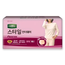 디펜드 여성용 스타일 언더웨어 성인기저귀 파워, 중형, 18개입, 1개