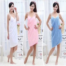 3초가운 원피스형 샤워 골프 헬스 사우나 목욕 랩 바스타올 핑크 화이트 블루 로브 극세사 바스가운