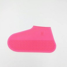 비오는 시즌 실리콘 레인 부츠 커버 미끄럼 방지 방수 라텍스 신, C.L(40-45), 3.Pink, 1개