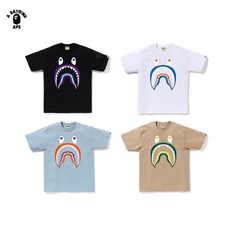 베이프 BAPE 정품 / 컬러 샤크 PONR 반팔티 COLORS SHARK PONR TEE