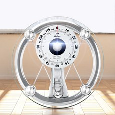  BANGJUE 견고하고 내구성이 강한 고정도 가정용 기계식 아날로그 체중계 JX-TZJ008, 투명 