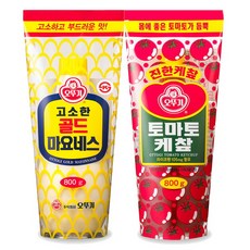 오뚜기 토마토 케찹 800g + 골드 마요네즈 800g, 1세트