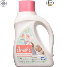 [ Dreft ] Dreft Active 베이비 액체 세제 50.0 온스 (2 팩), 1개