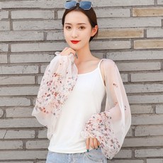 항 시 루 실크 아 이 스 소매 소매 토시 루즈 핏 100% 실크 스카프 선 소매 토시 여성 운전 손목 보호 대 여름 선 장갑 썬 케 어 플 라 워 - 미터 흰 소매 토시